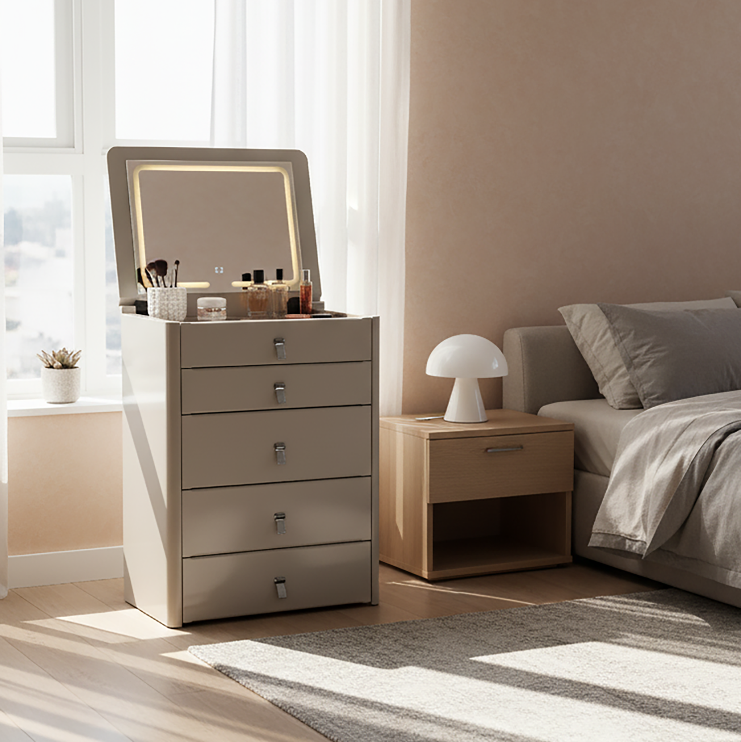 Aria Mirror Vanity Set