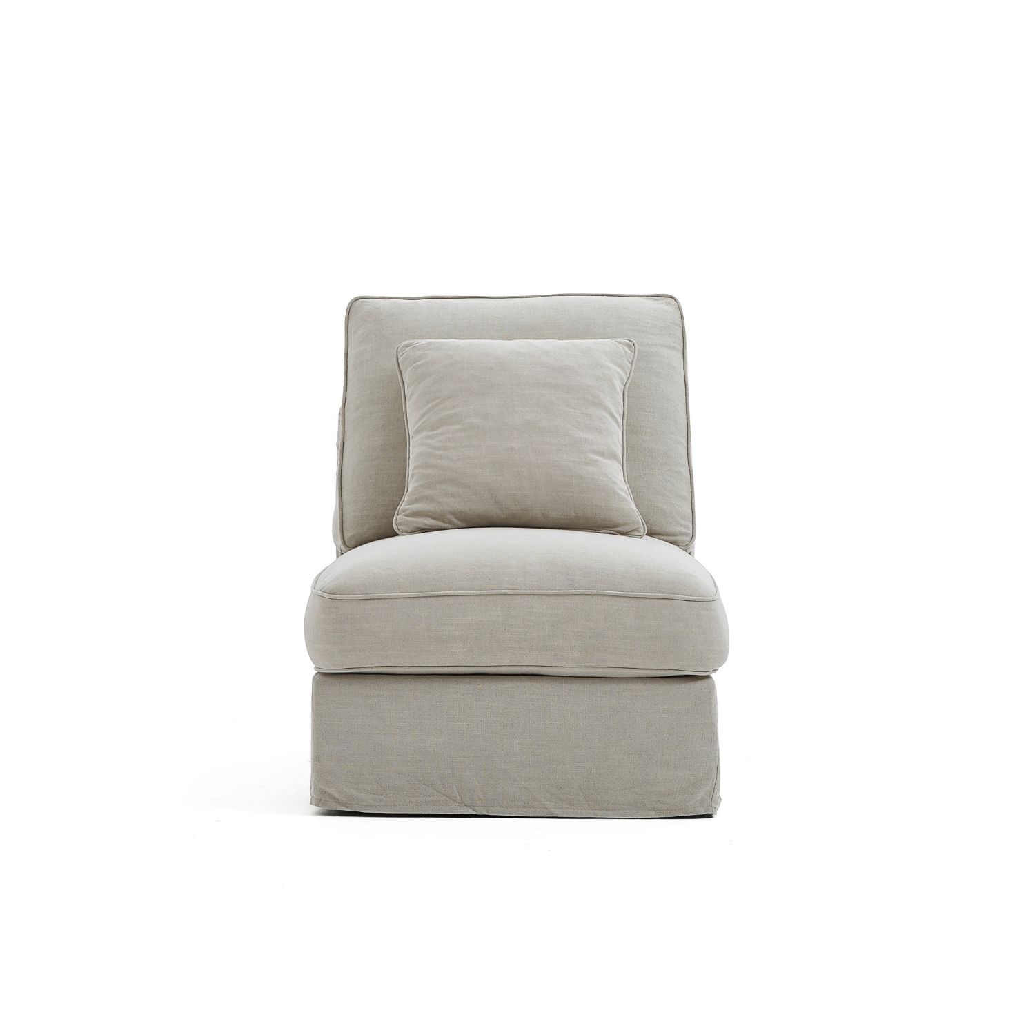 Chubby Armless Sofa Lemons & Me Sand Linen