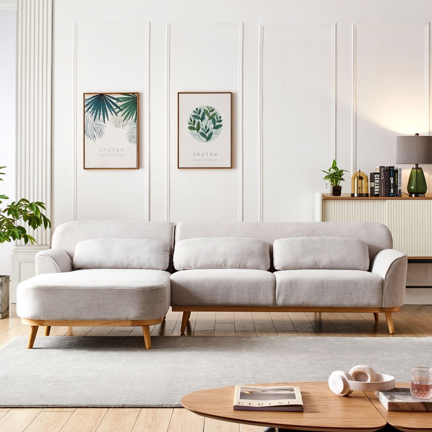 Solid Wood Sectional Sofa Valyou Furniture