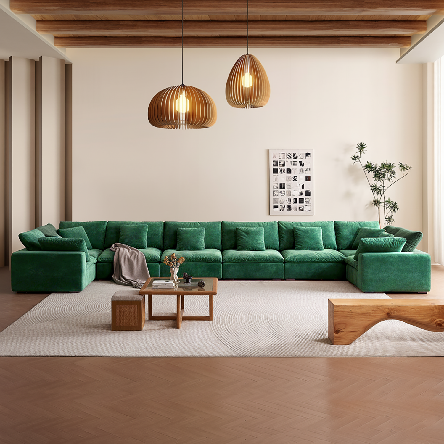 Malibu Cloud U Closed Sectional