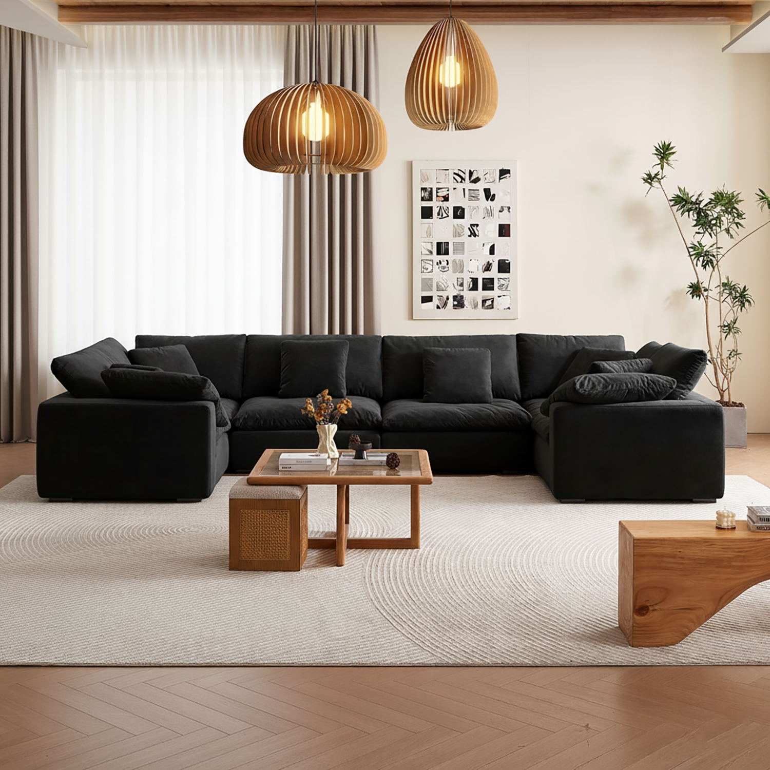 Malibu Cloud U Closed Sectional