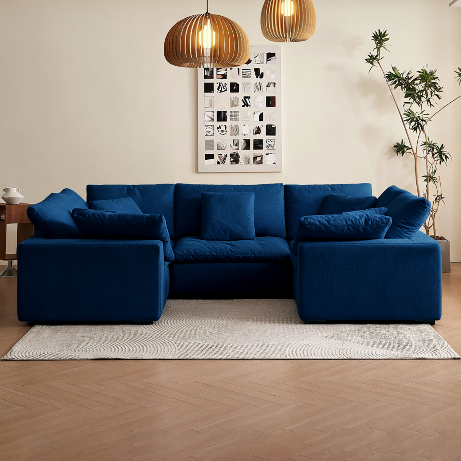 Malibu Cloud U Closed Sectional