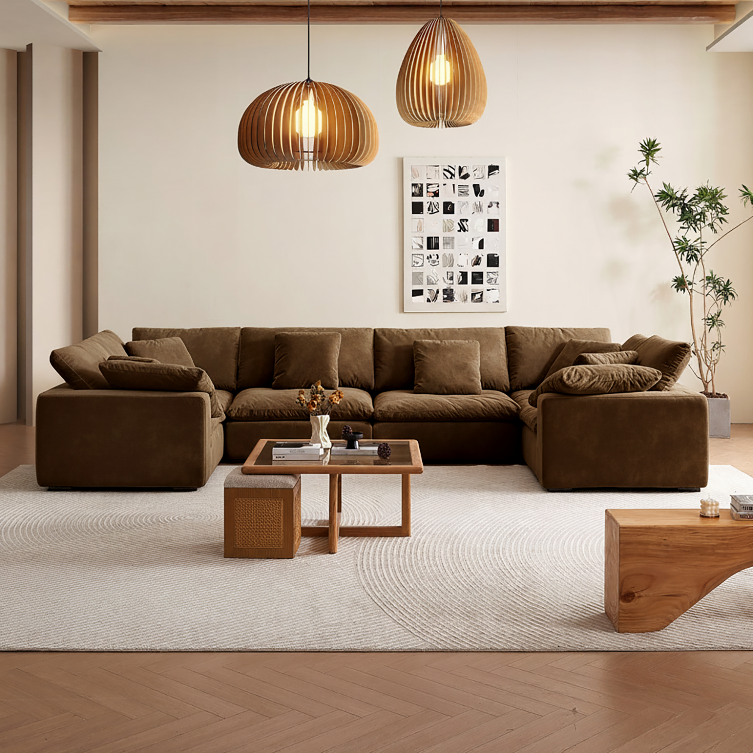 Malibu Cloud U Closed Sectional