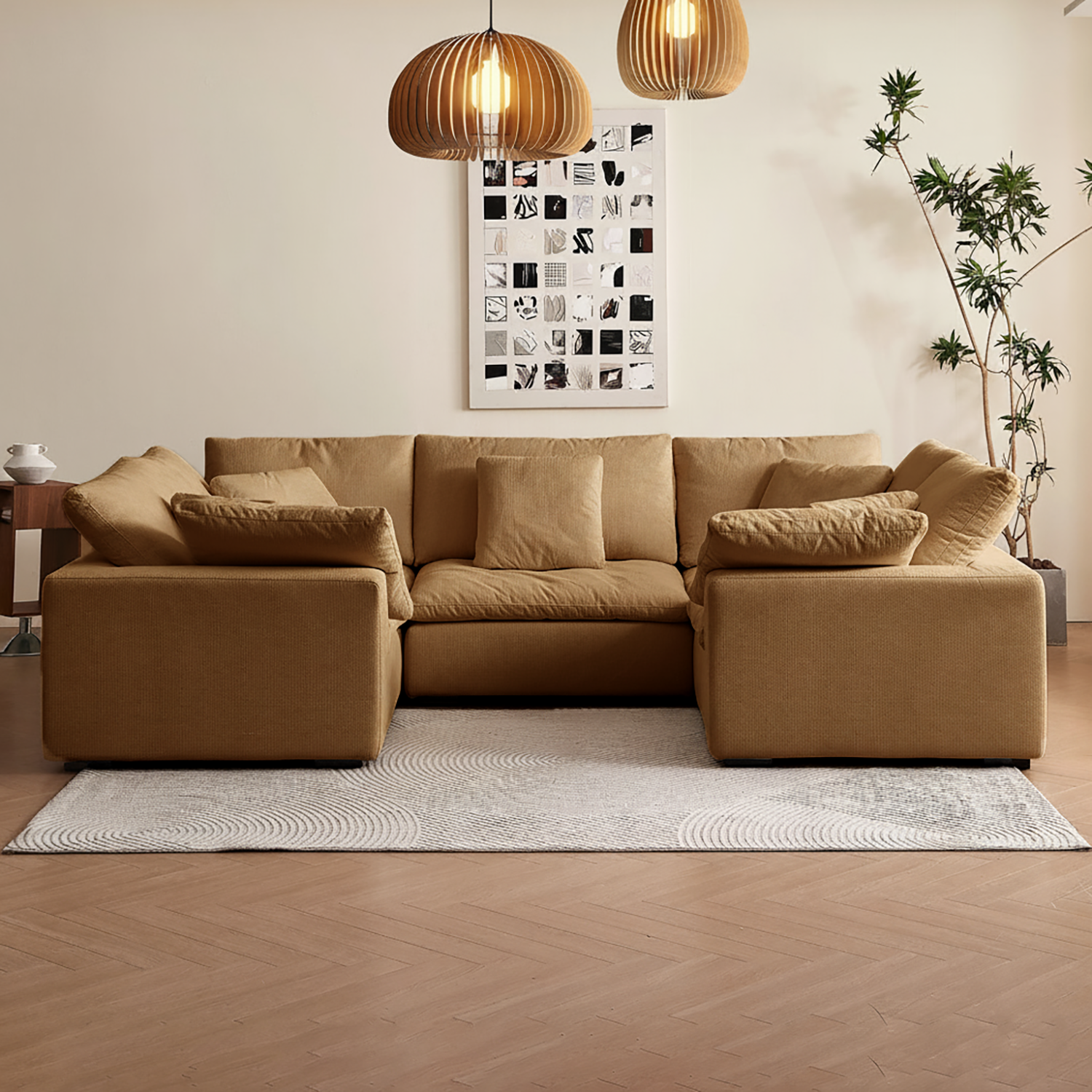 Malibu Cloud U Closed Sectional