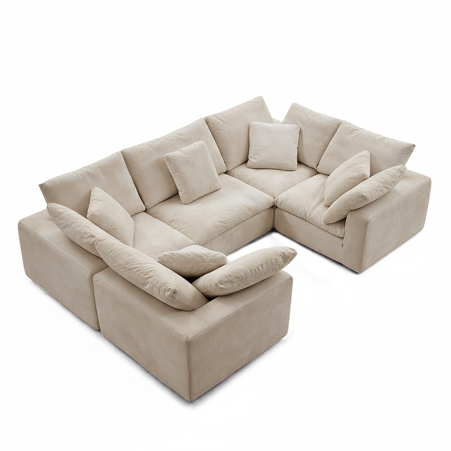 Malibu Cloud U Closed Sectional