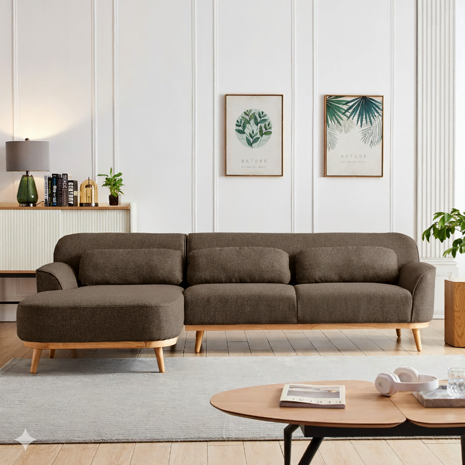 Solid Wood Sectional