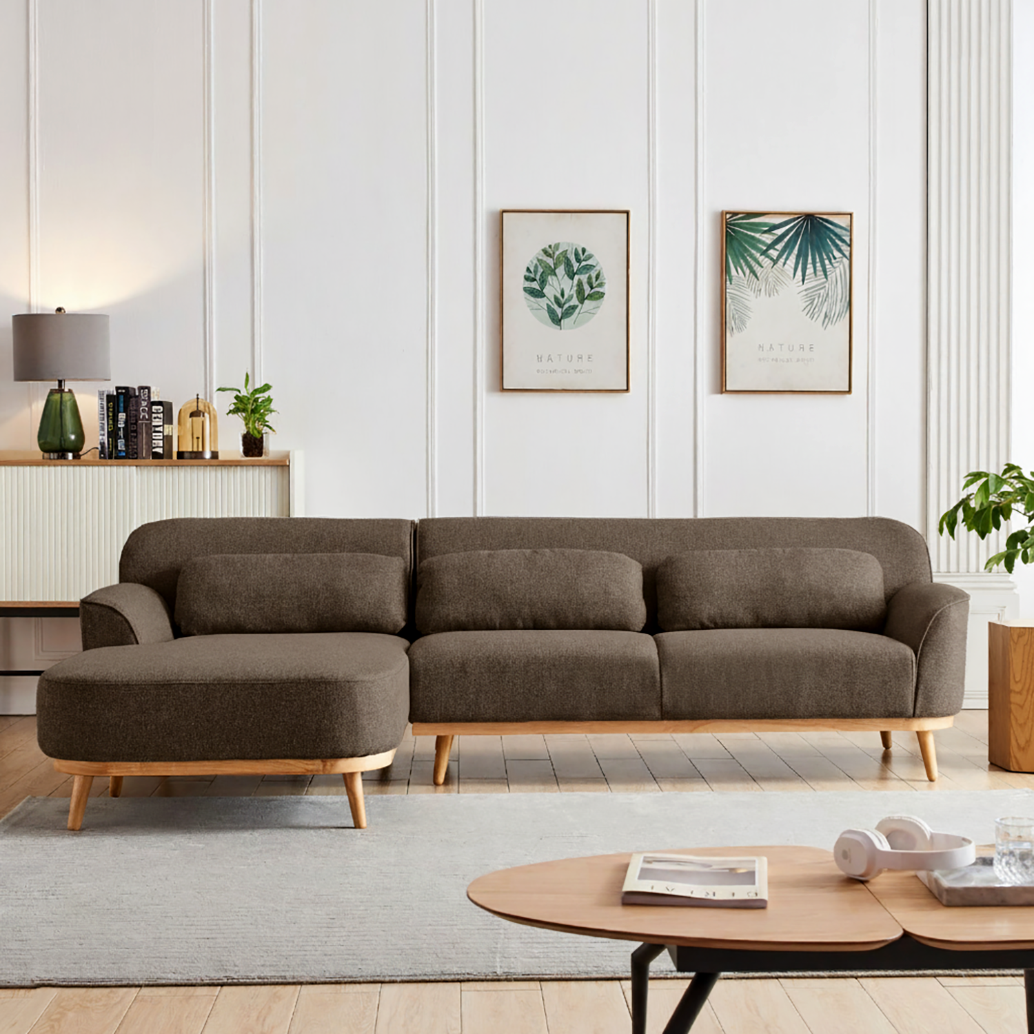 Solid Wood Sectional