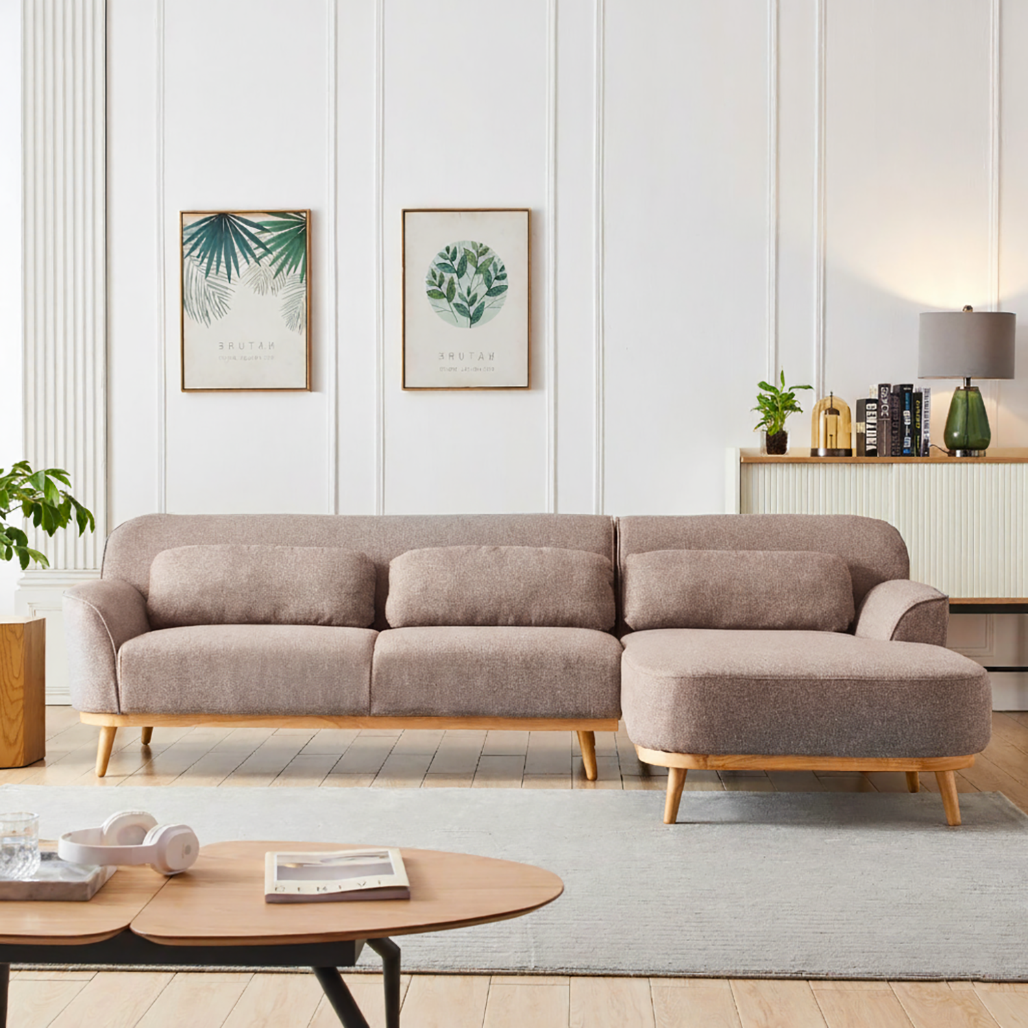 Solid Wood Sectional