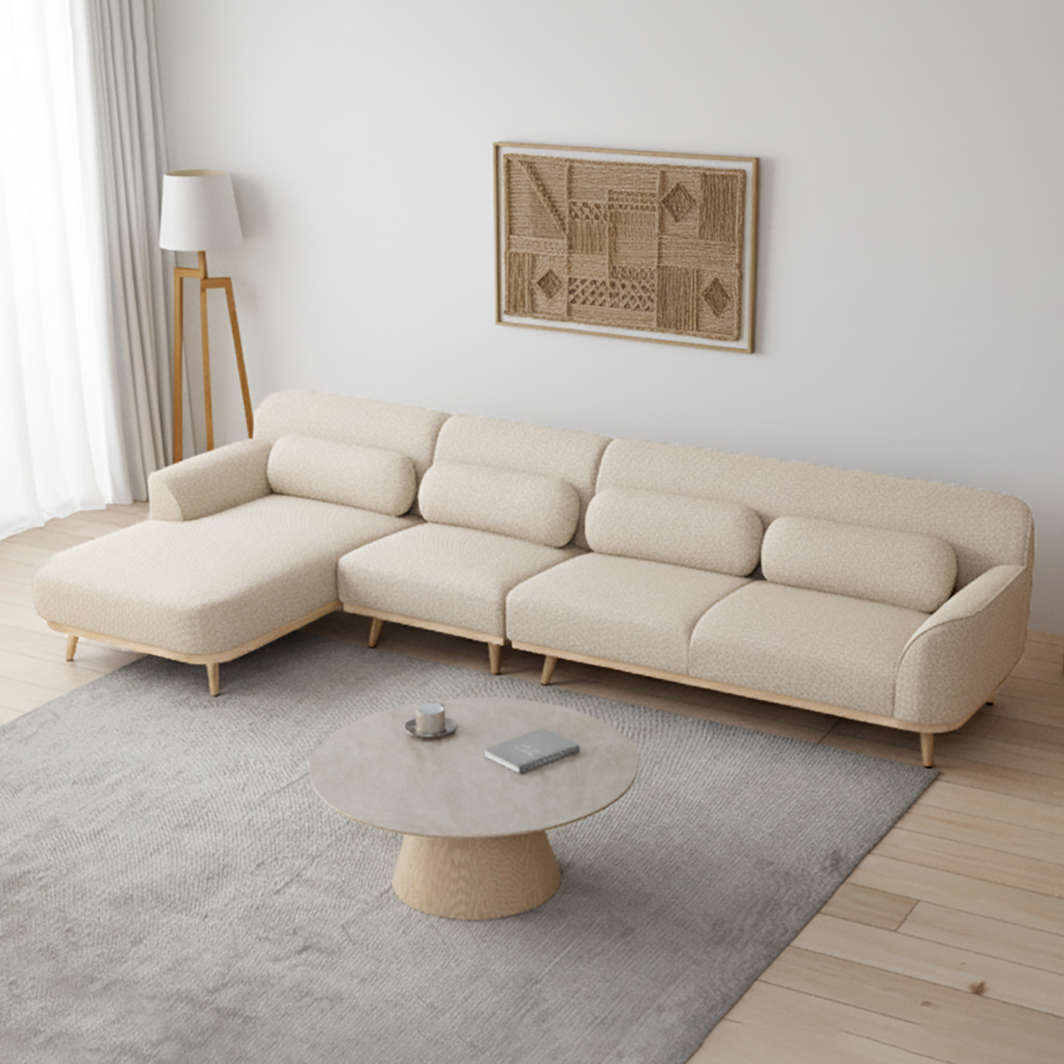 Solid Wood Sectional