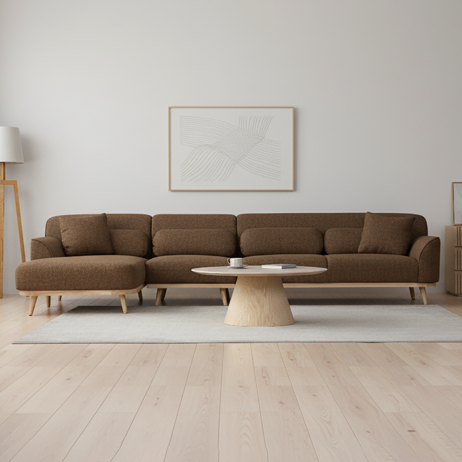 Solid Wood Sectional