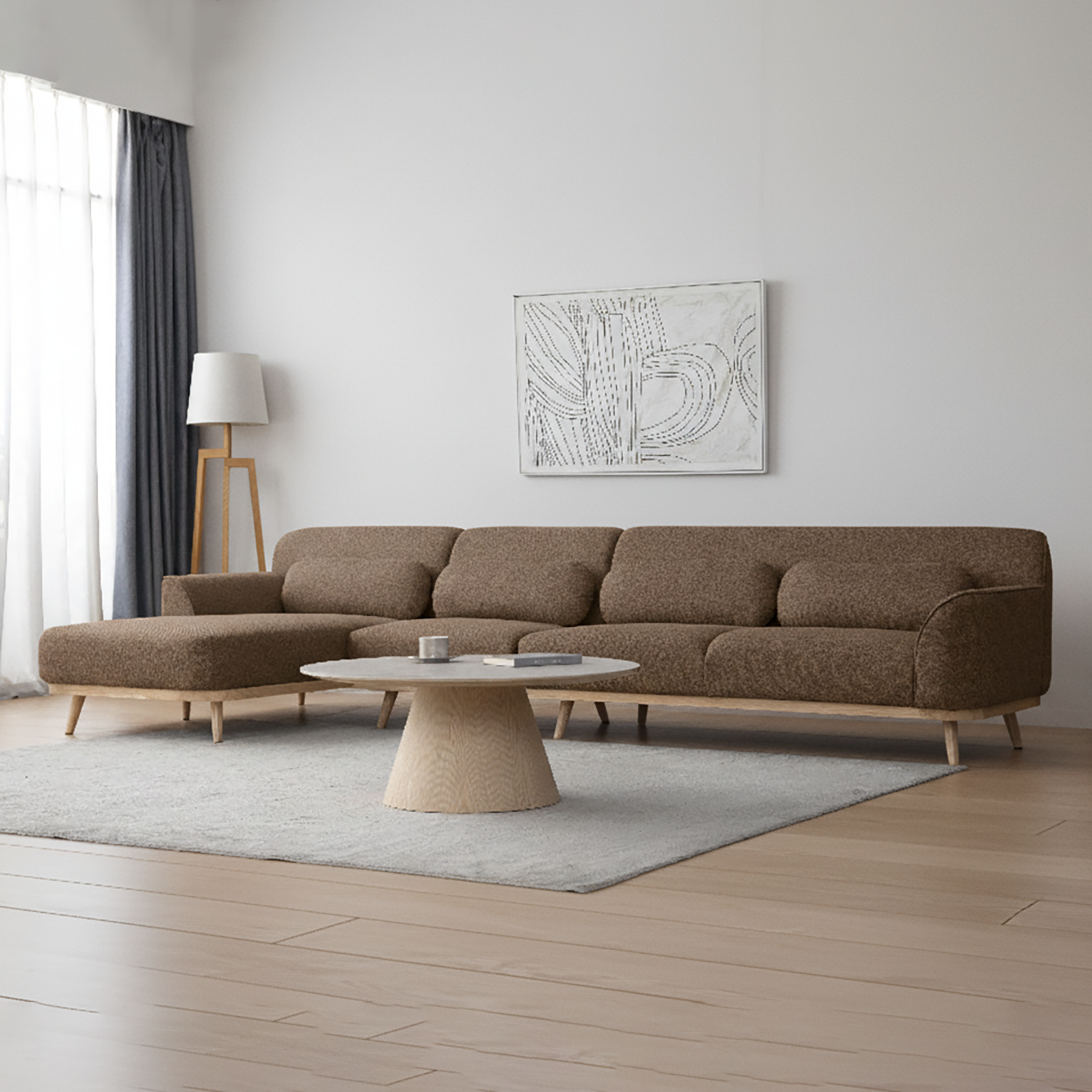 Solid Wood Sectional