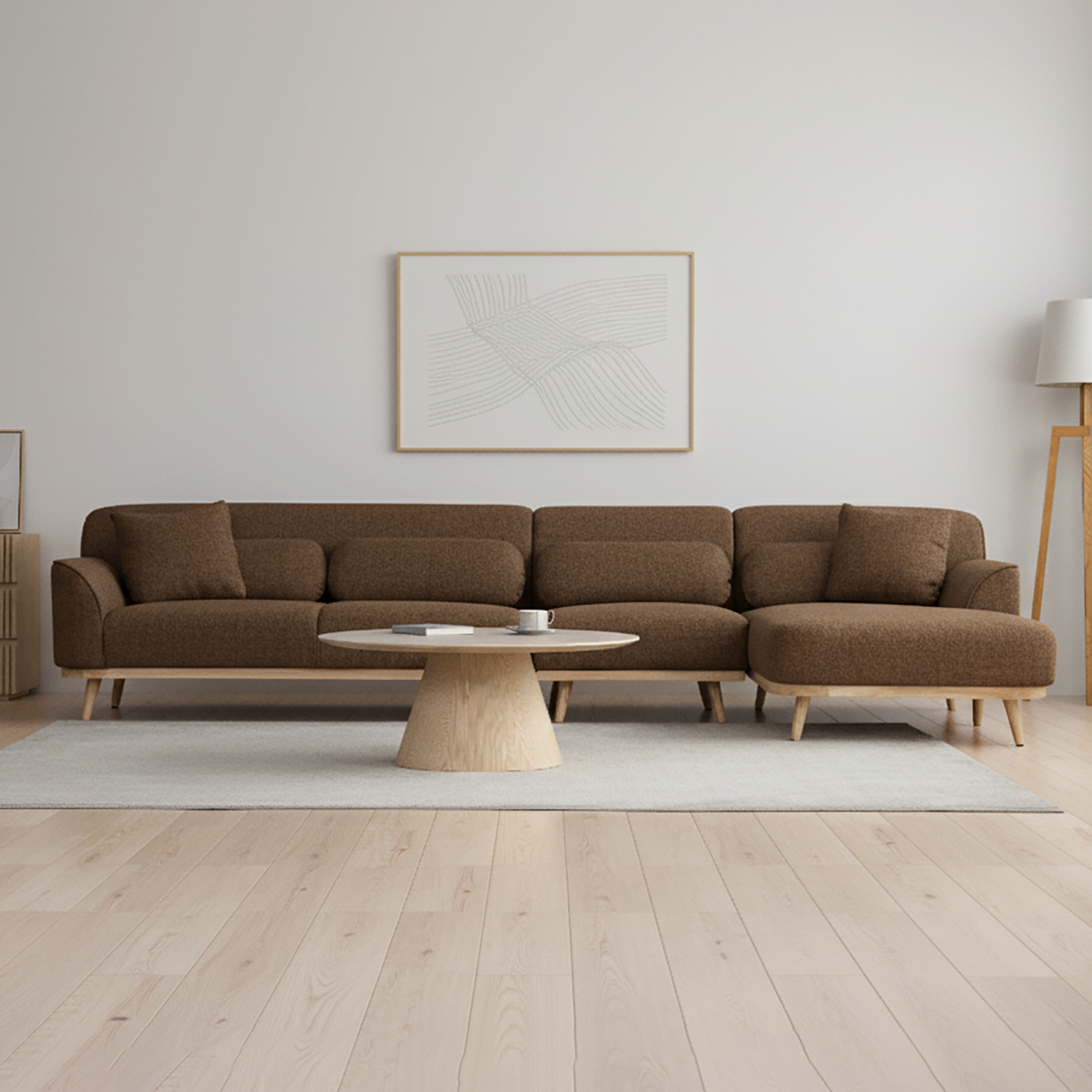 Solid Wood Sectional