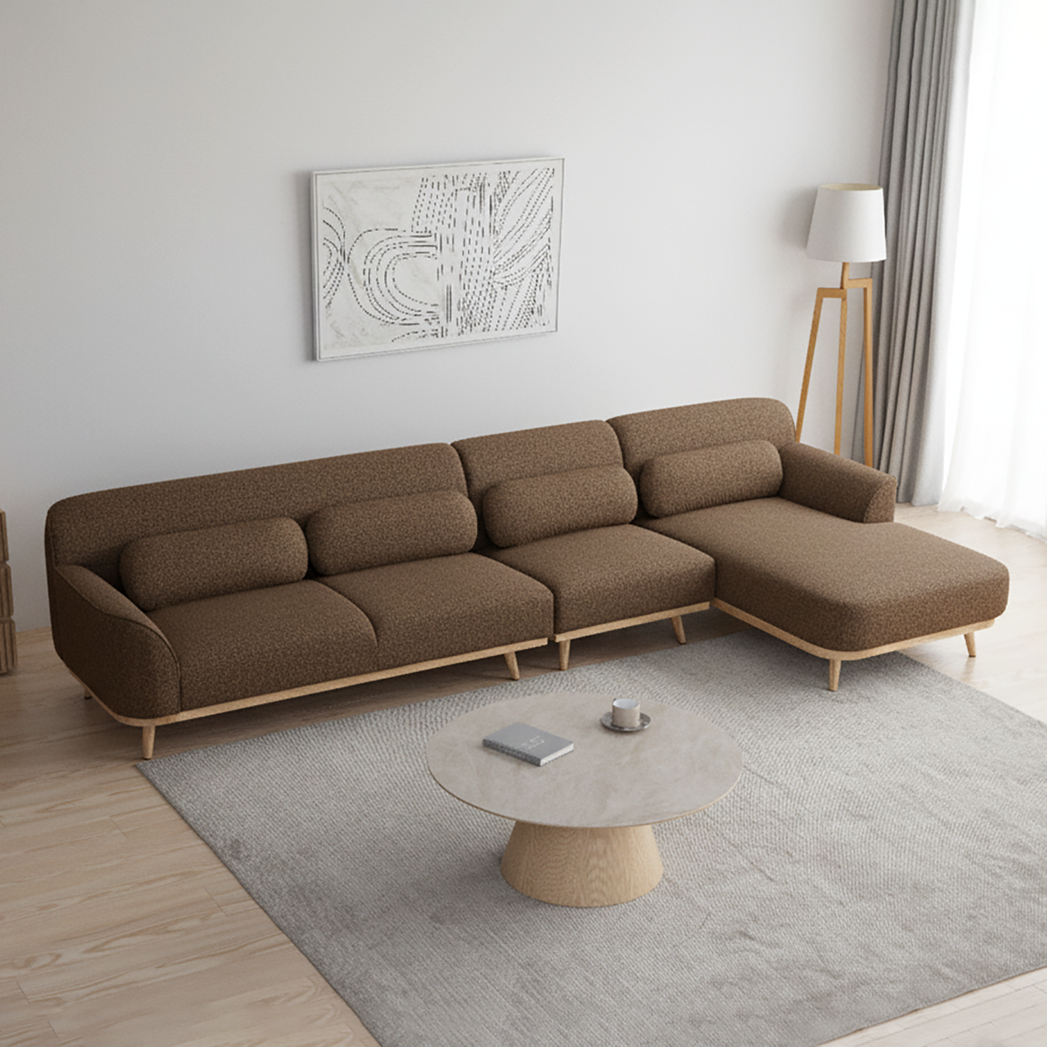 Solid Wood Sectional