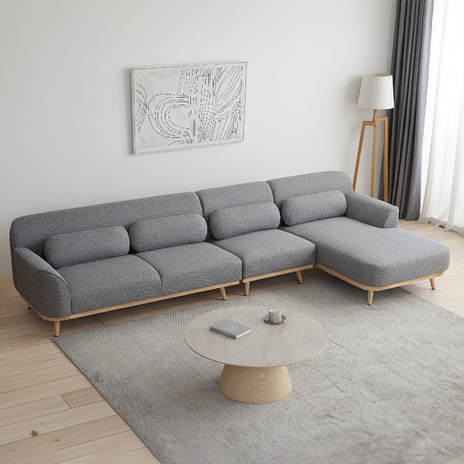 Solid Wood Sectional