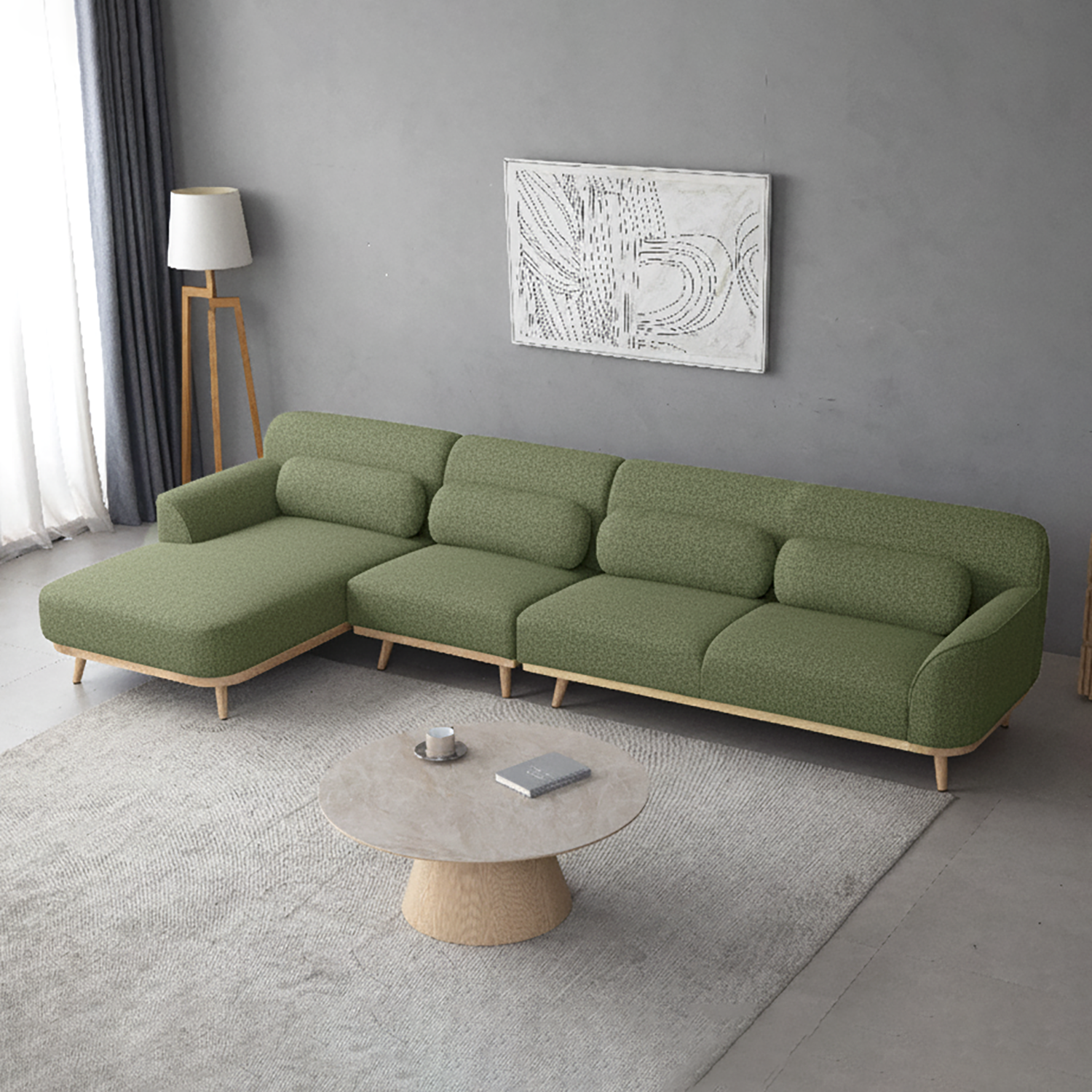 Solid Wood Sectional