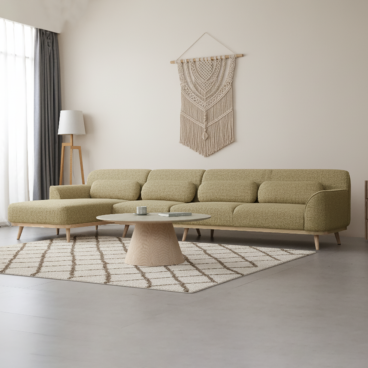 Solid Wood Sectional