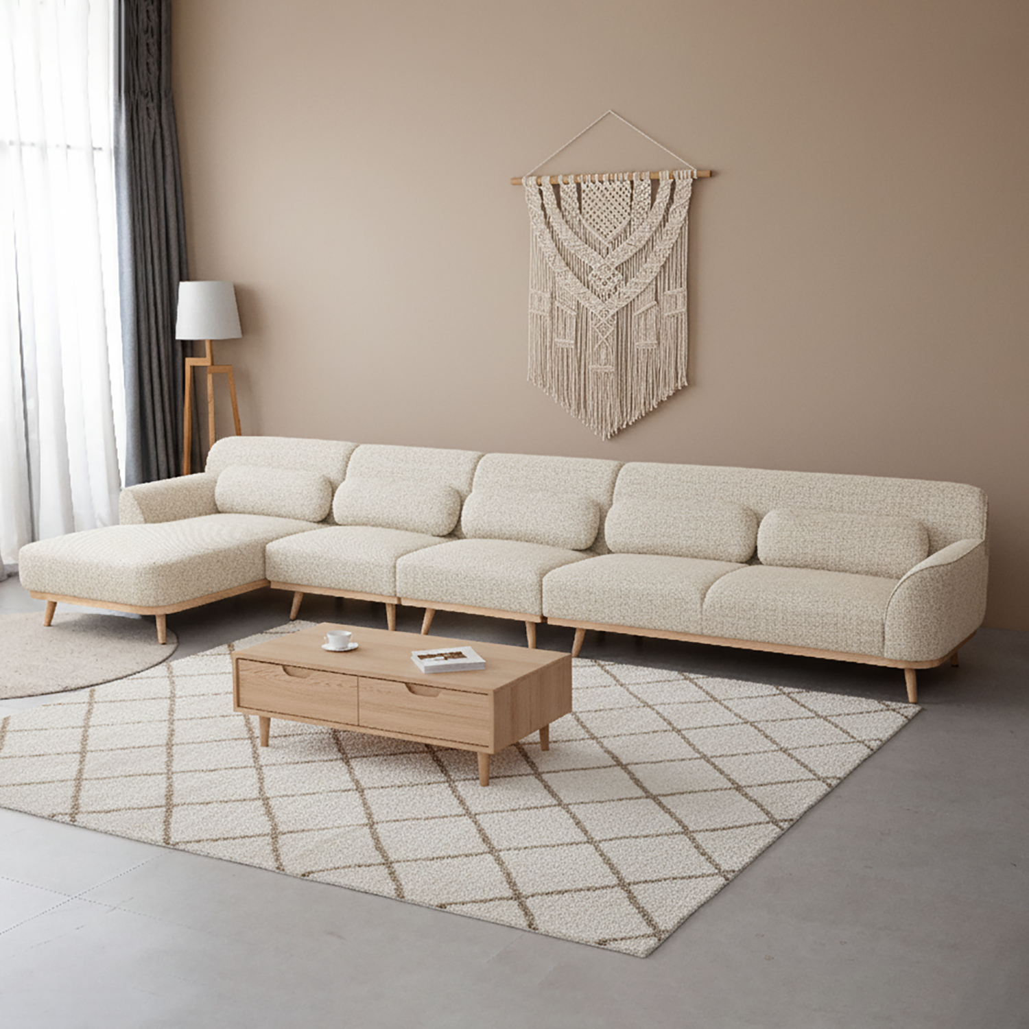 Solid Wood Sectional