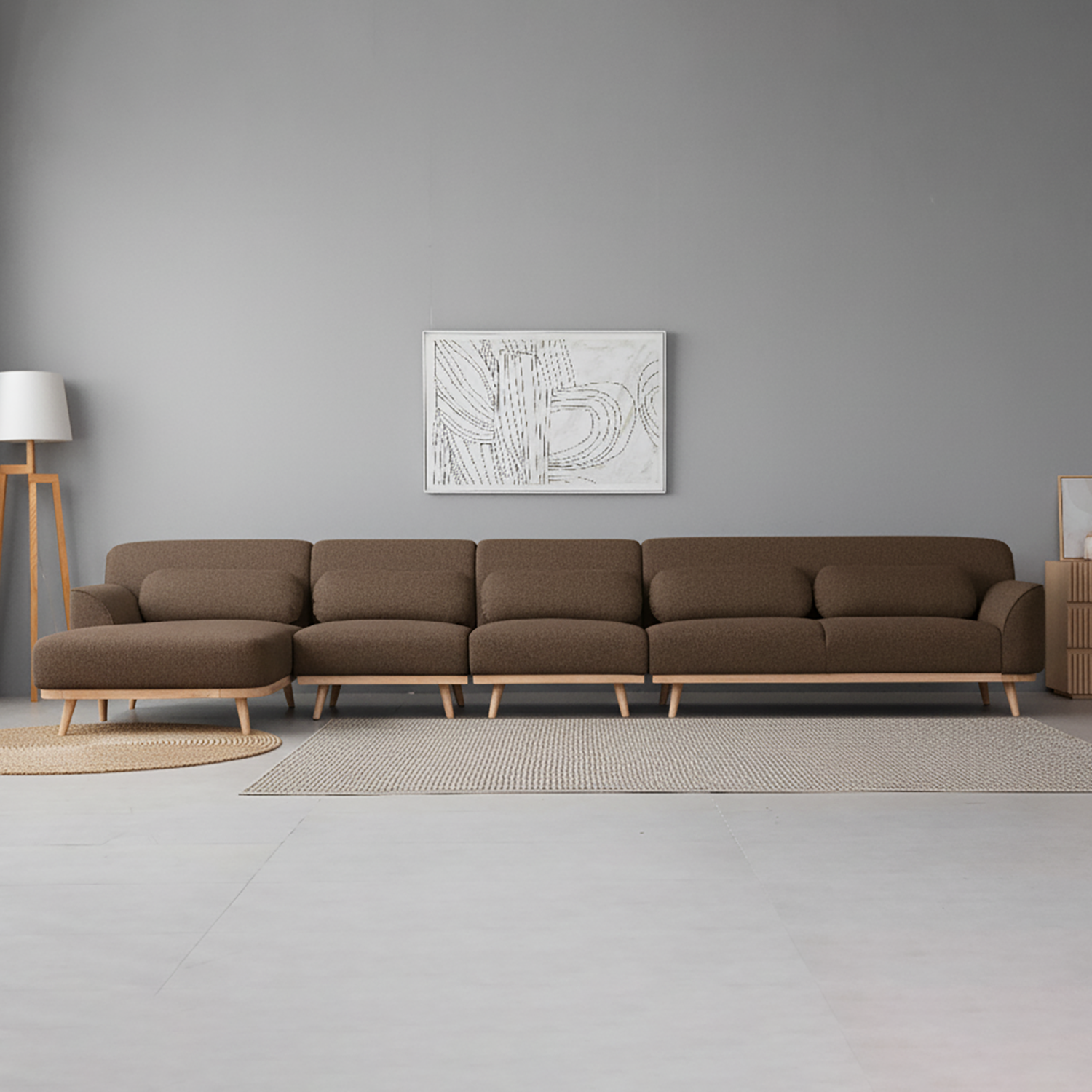 Solid Wood Sectional