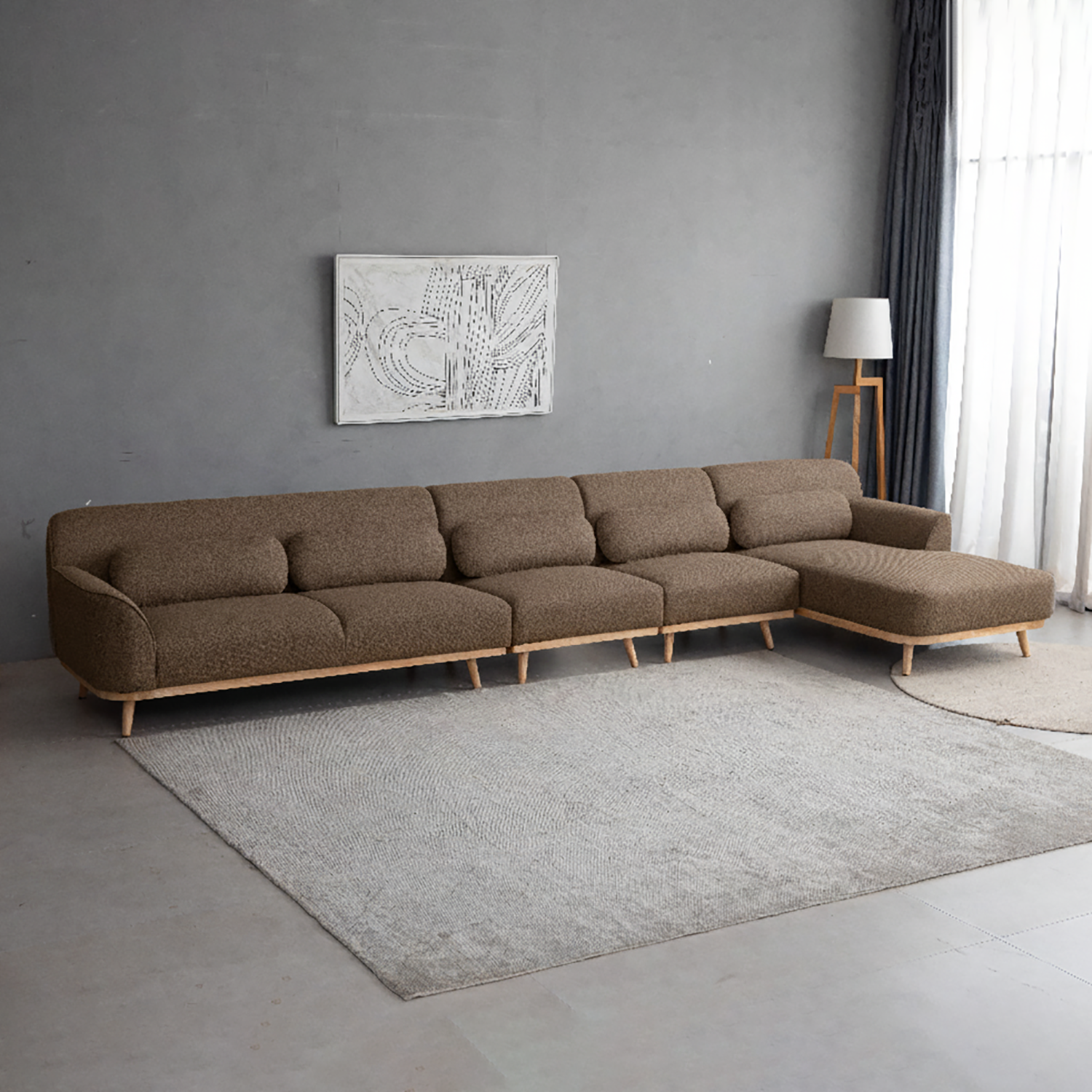 Solid Wood Sectional