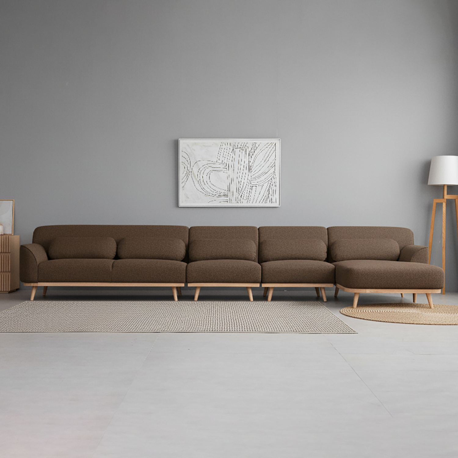 Solid Wood Sectional
