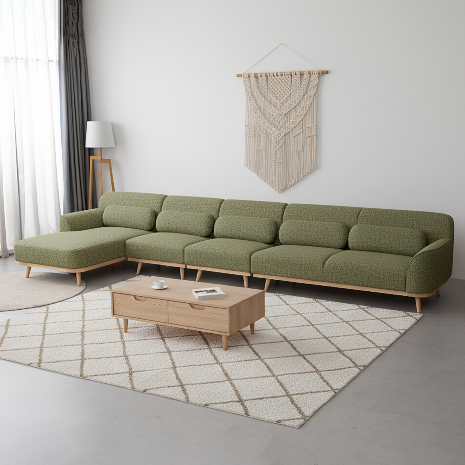 Solid Wood Sectional