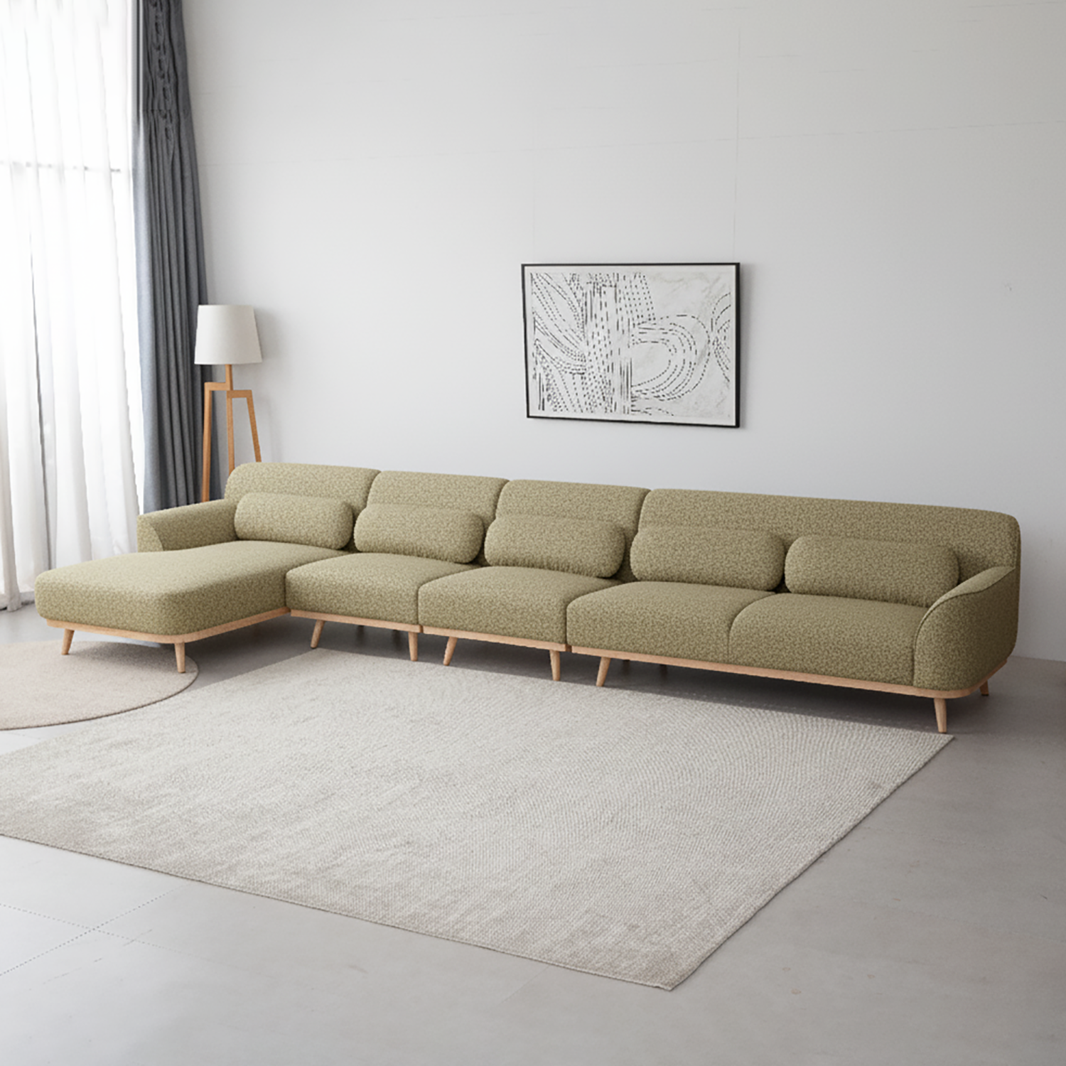 Solid Wood Sectional