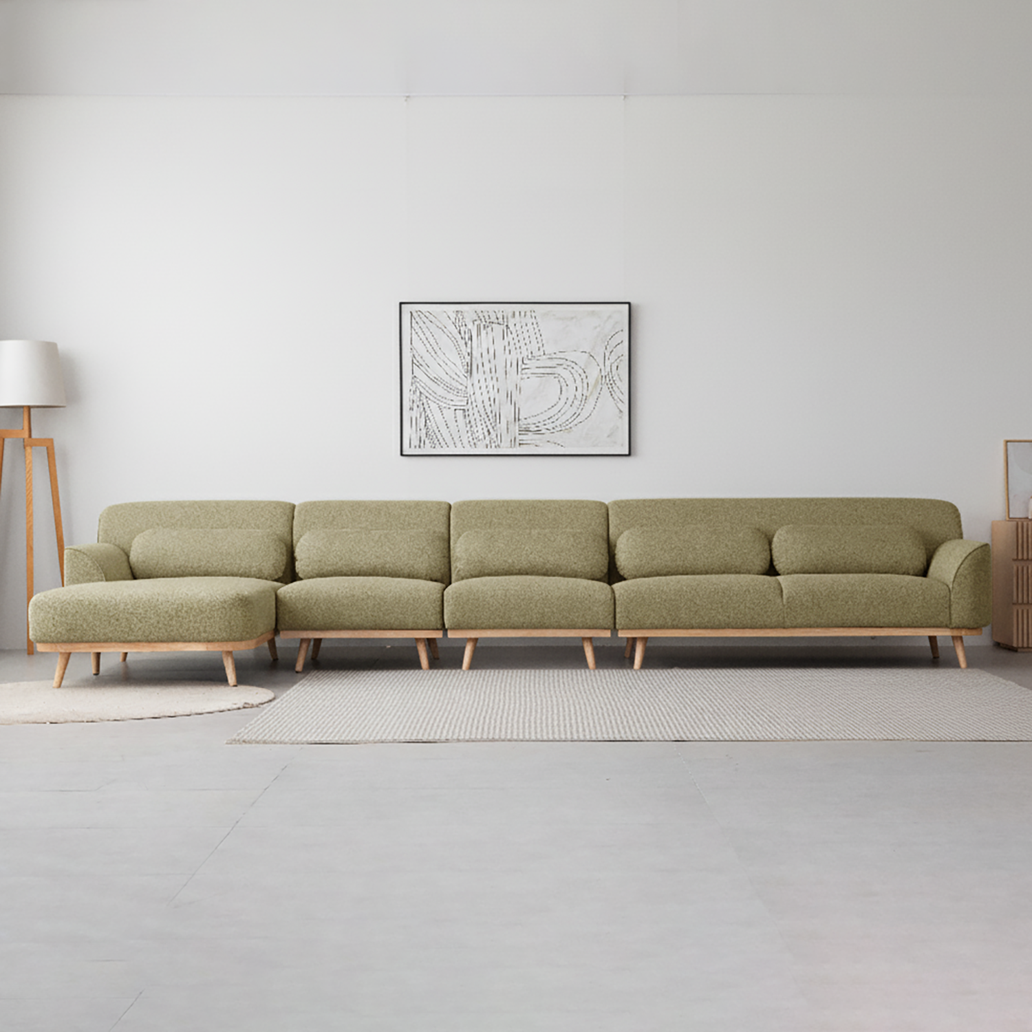 Solid Wood Sectional