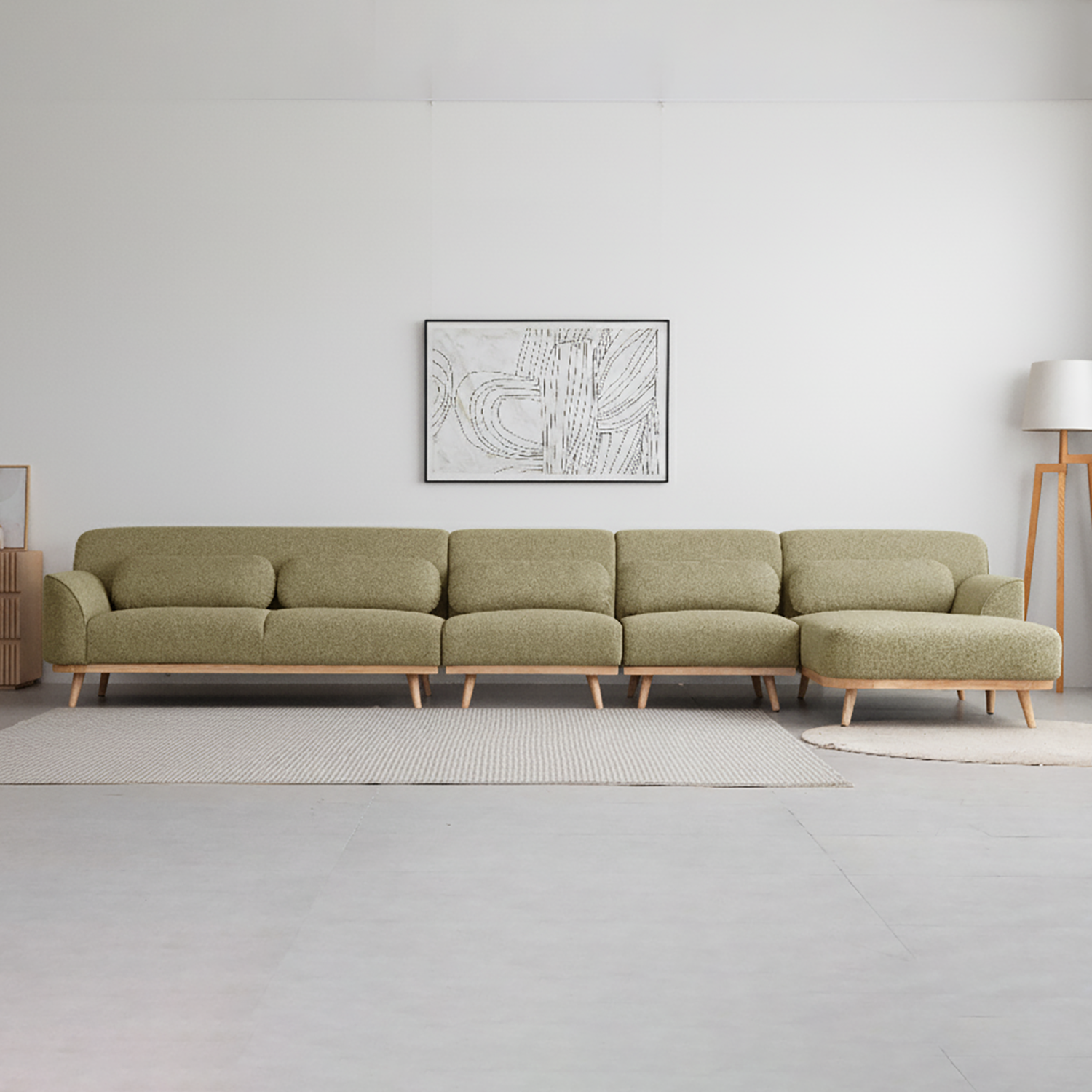 Solid Wood Sectional