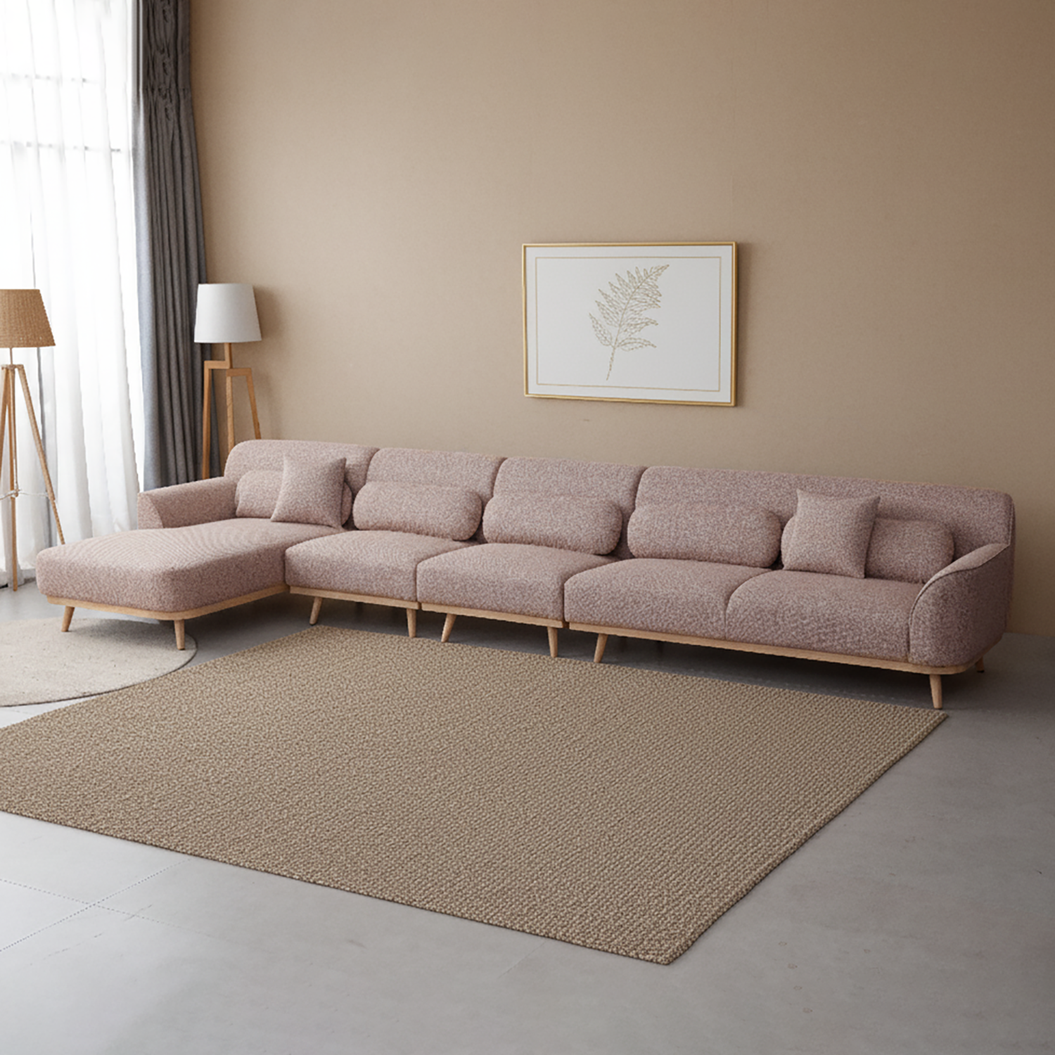 Solid Wood Sectional