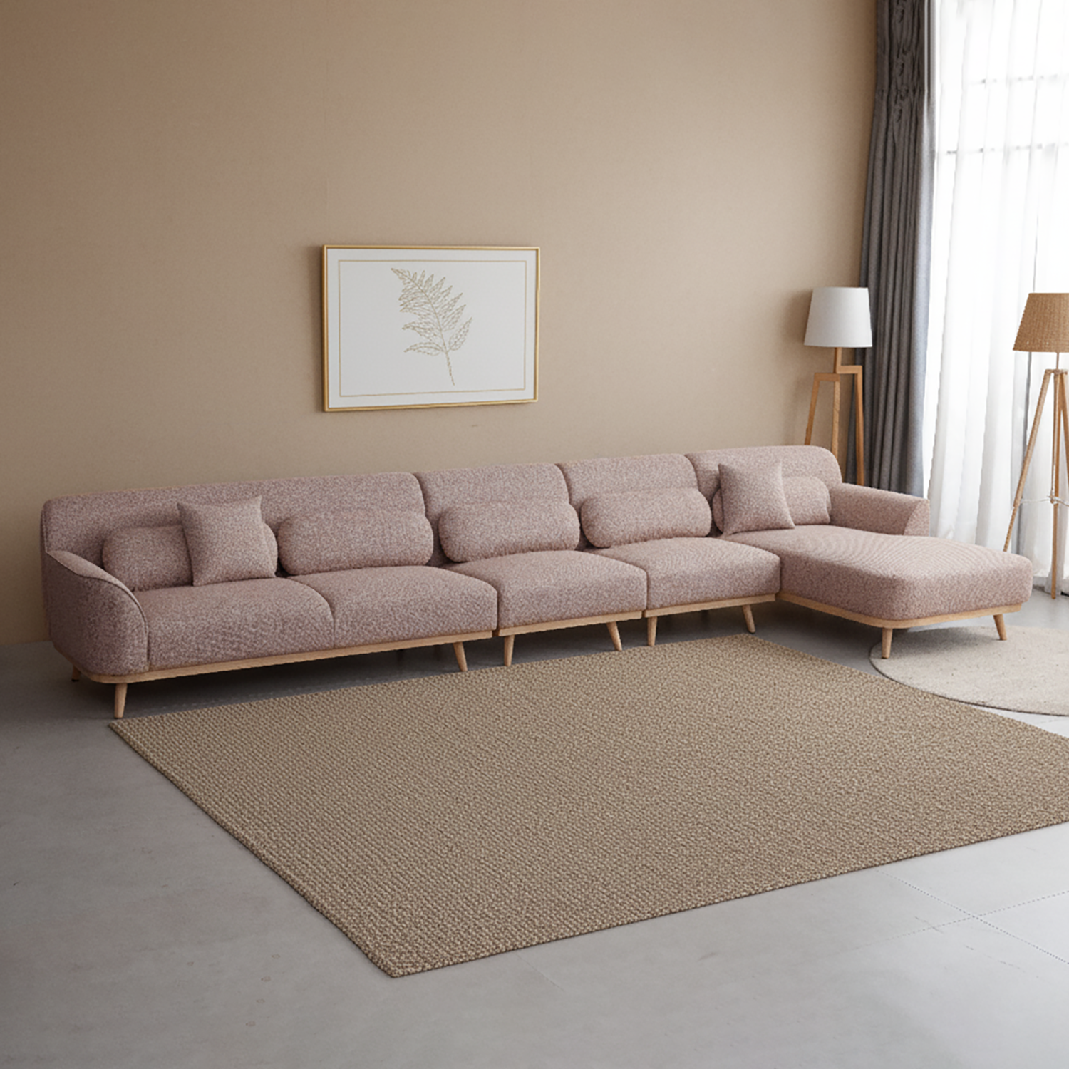 Solid Wood Sectional