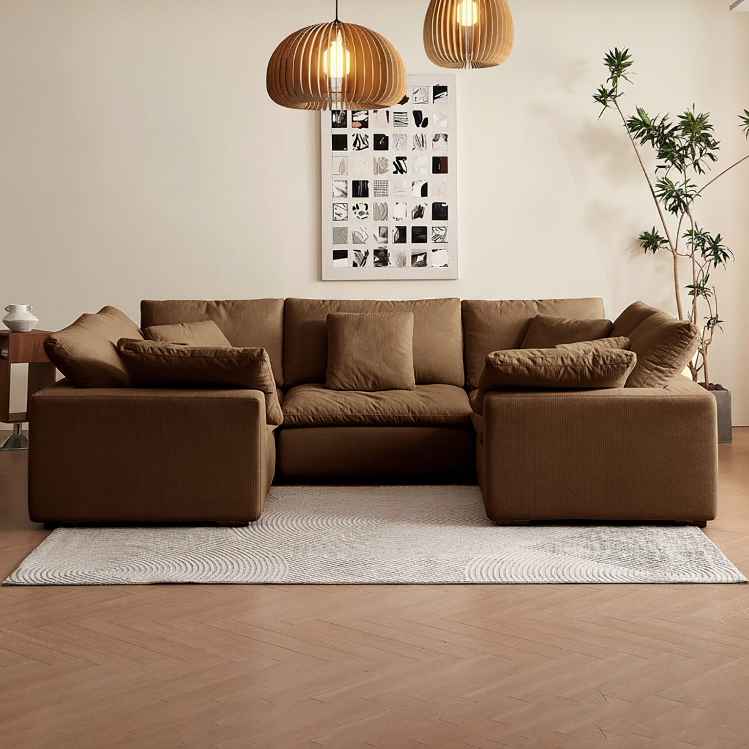 Malibu Cloud U Closed Sectional