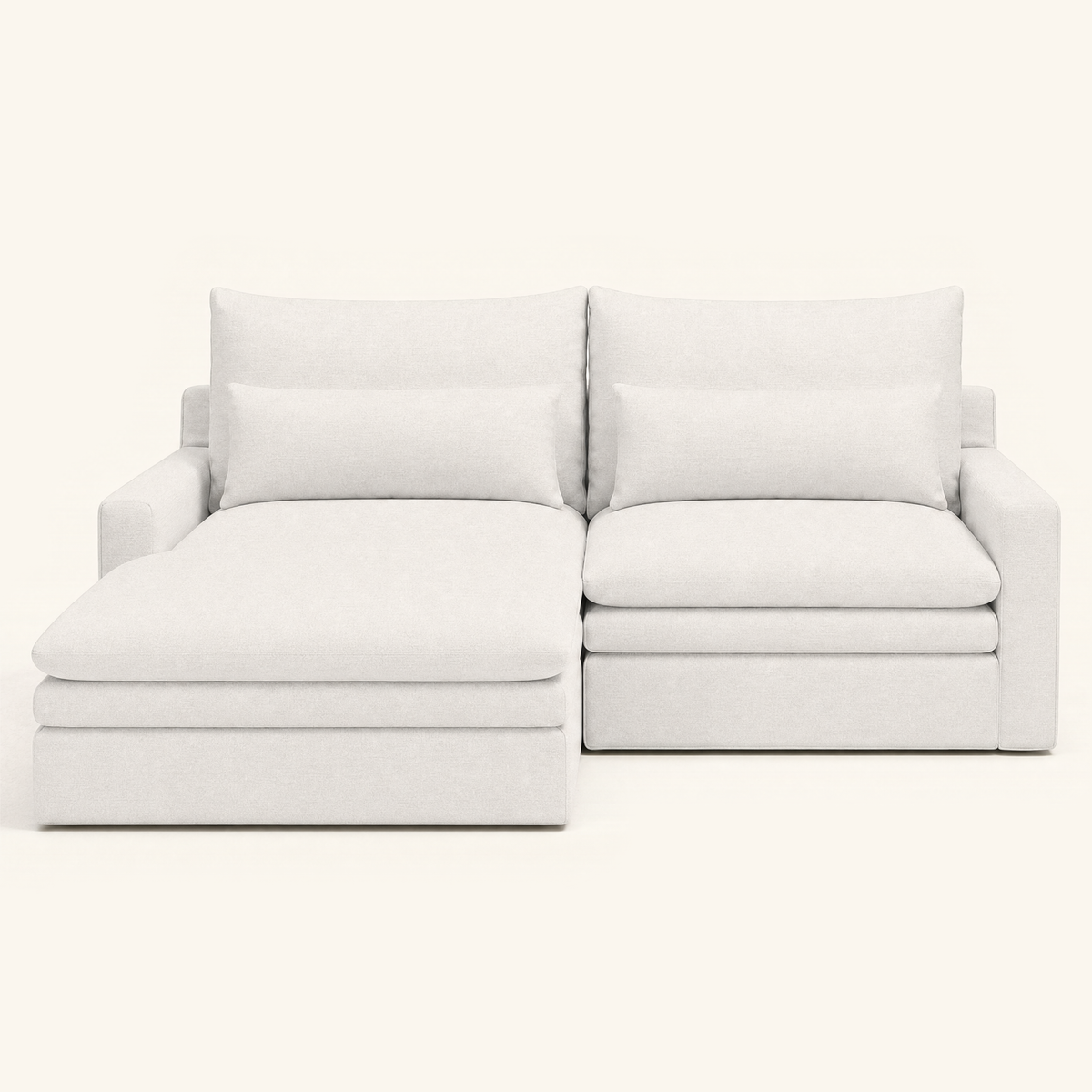 Kahala Sectional — White — 86.6 inch — front view