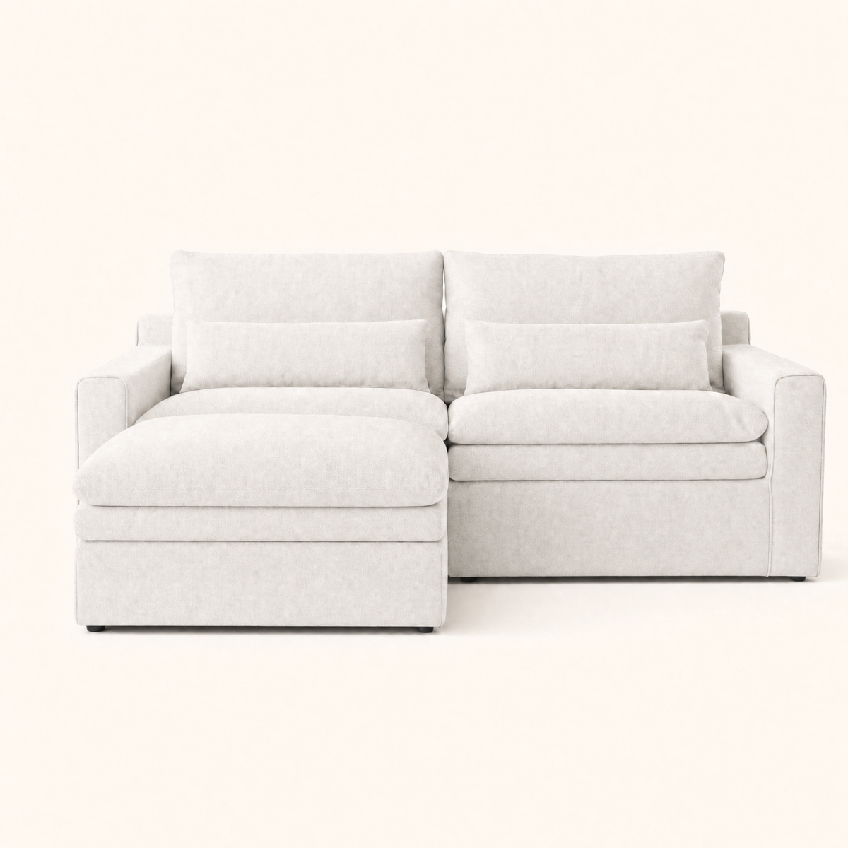 Kahala Sectional — White — 86.6 inch — front view
