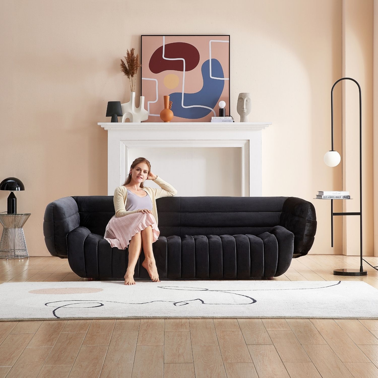 Bambam Sofa Sofa Milozze Black Velvet 