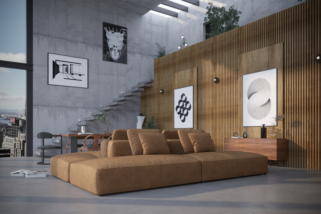 Living spaces store modern couch