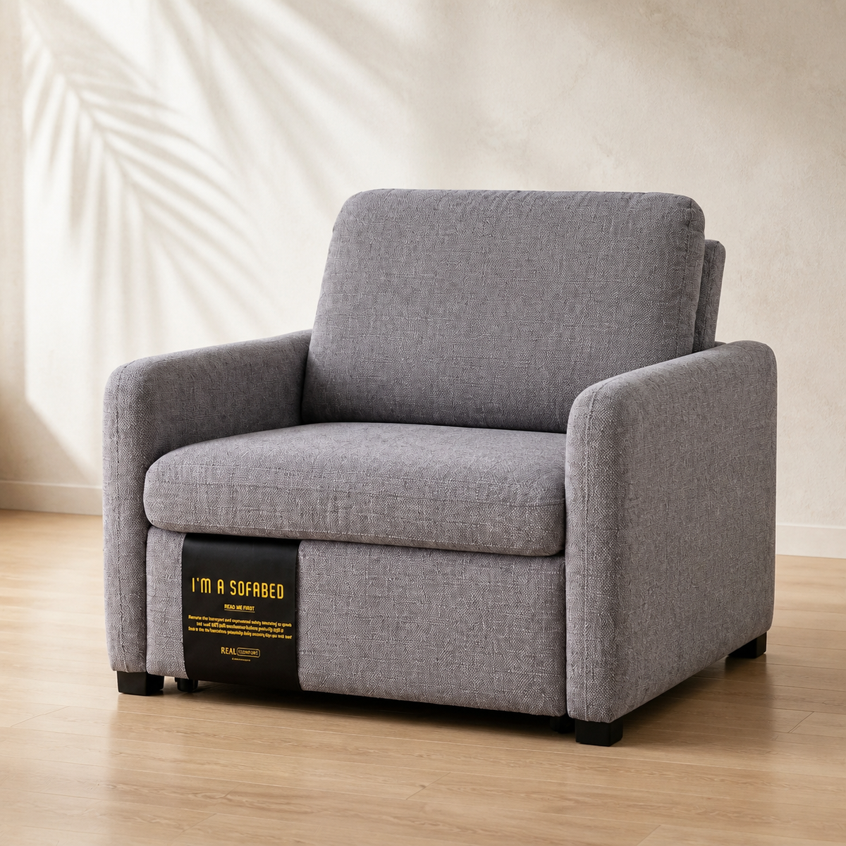 Dianna Lounge Chair Bed in Gray clean product view