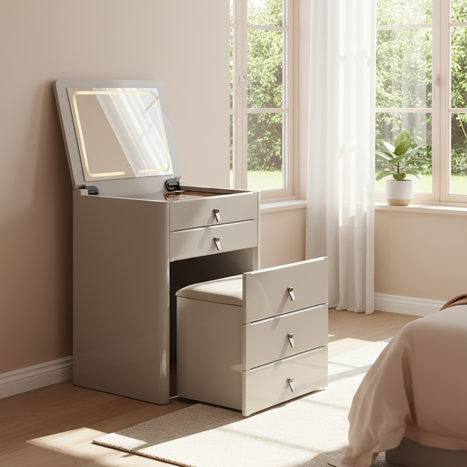 Aria Mirror Vanity Set