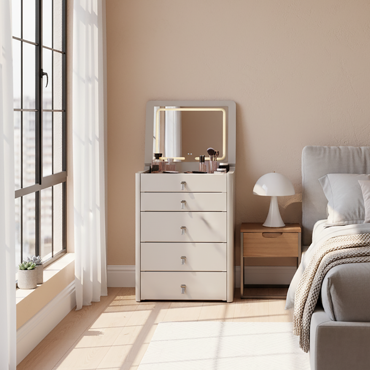 Aria Mirror Vanity Set