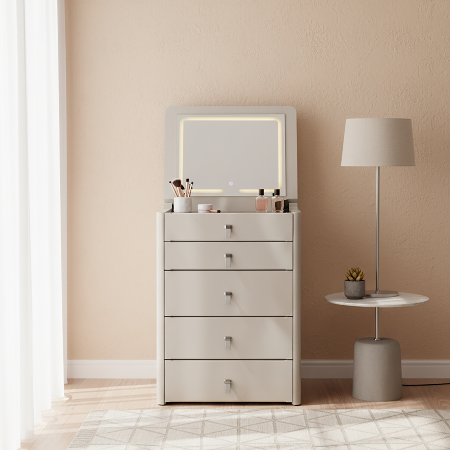 Aria Mirror Vanity Set