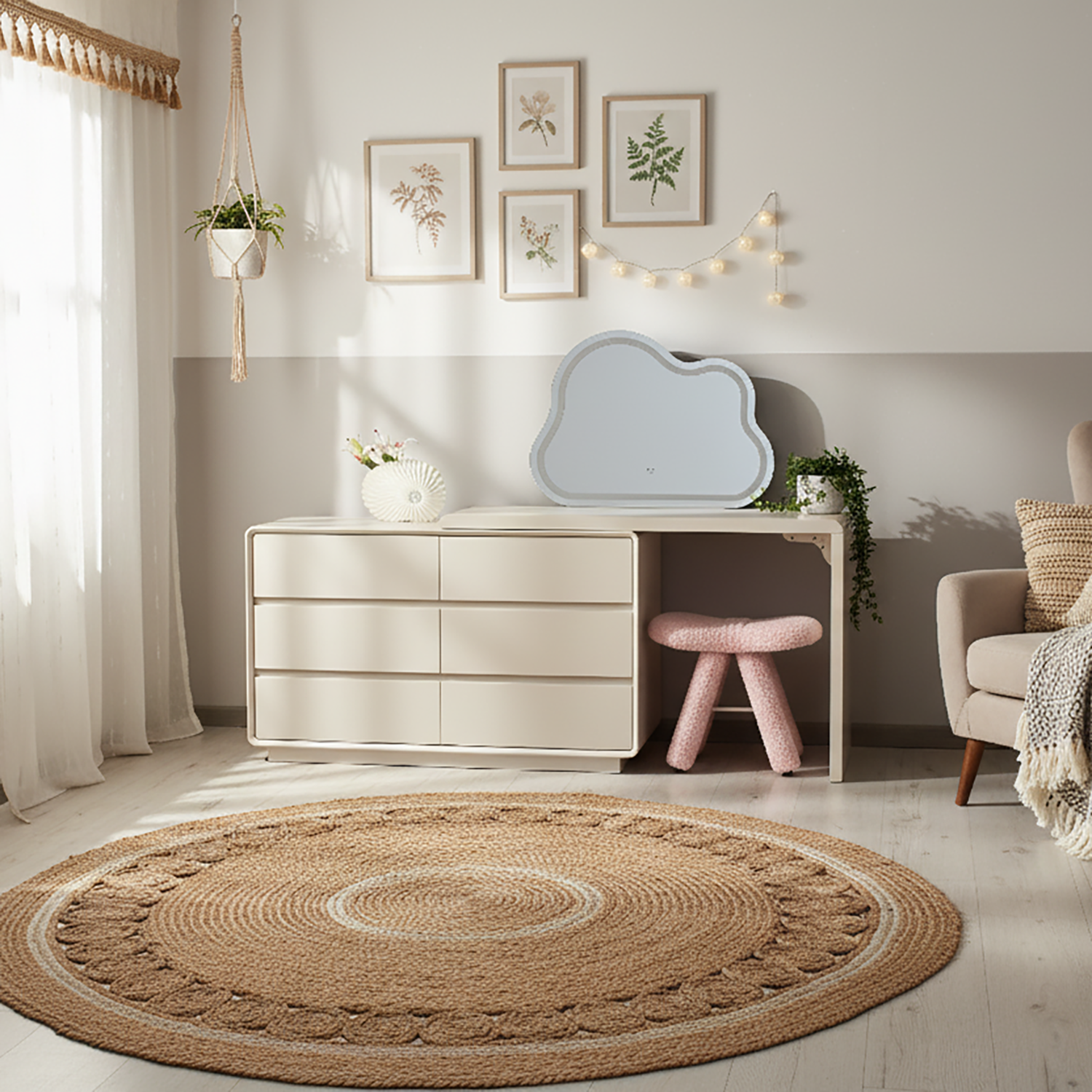 Dream Extendable Vanity Set with Storage