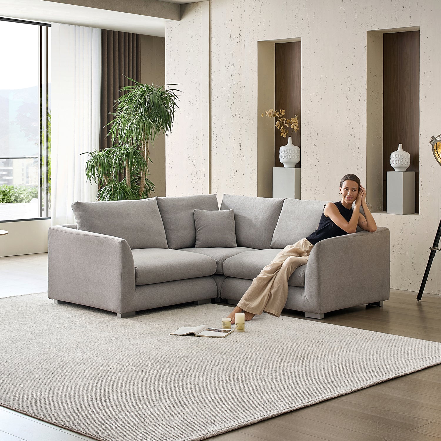 Feathers L Sectional