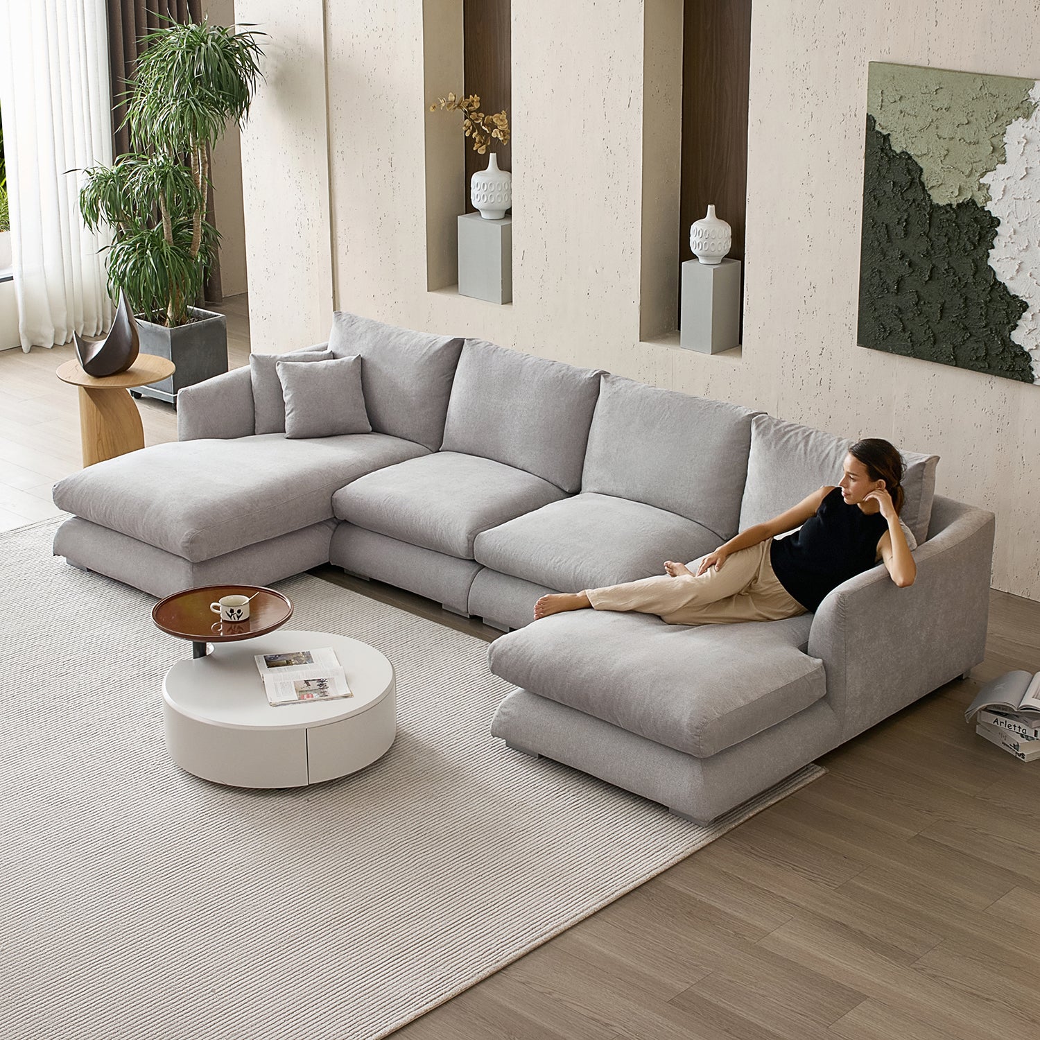 Feathers U-Sectional