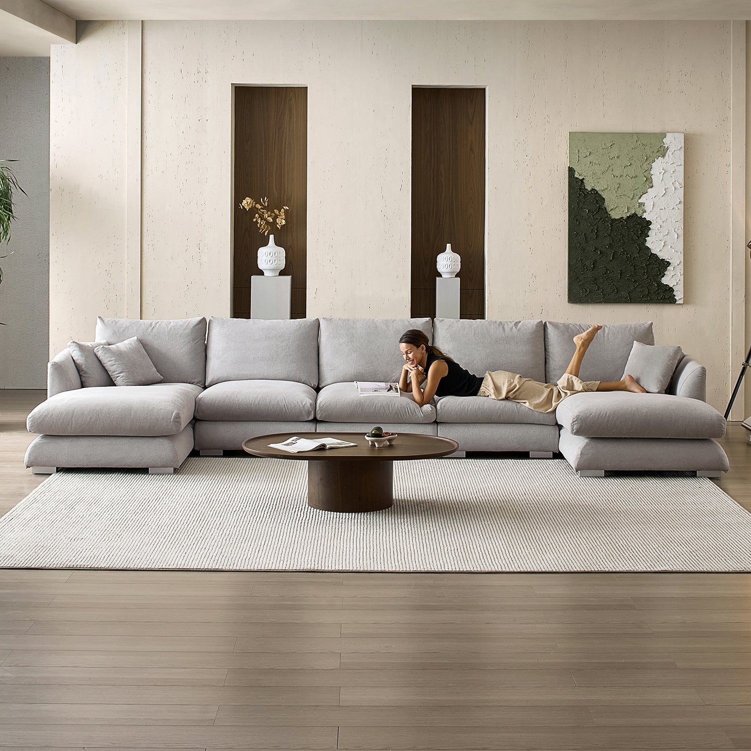 Feathers U-Sectional