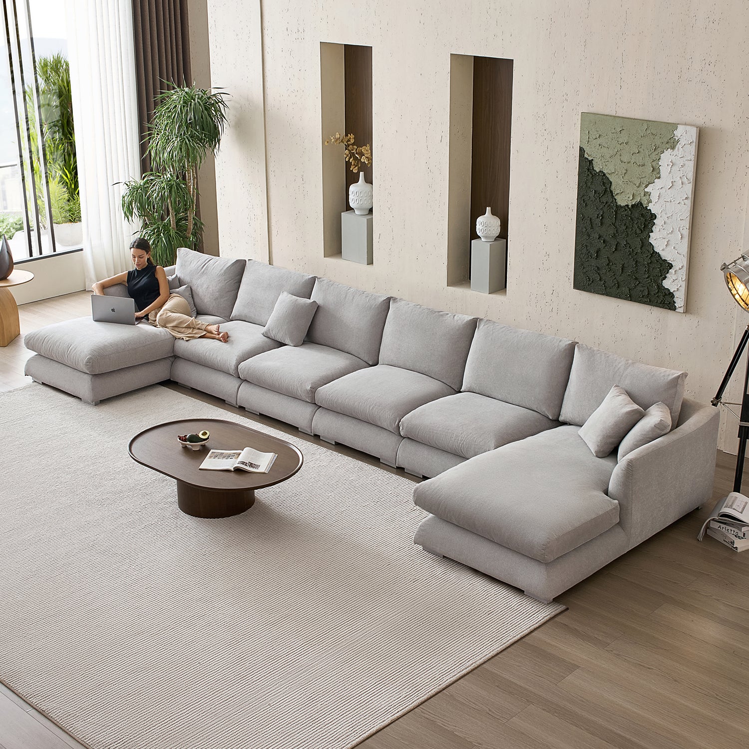 Feathers U-Sectional