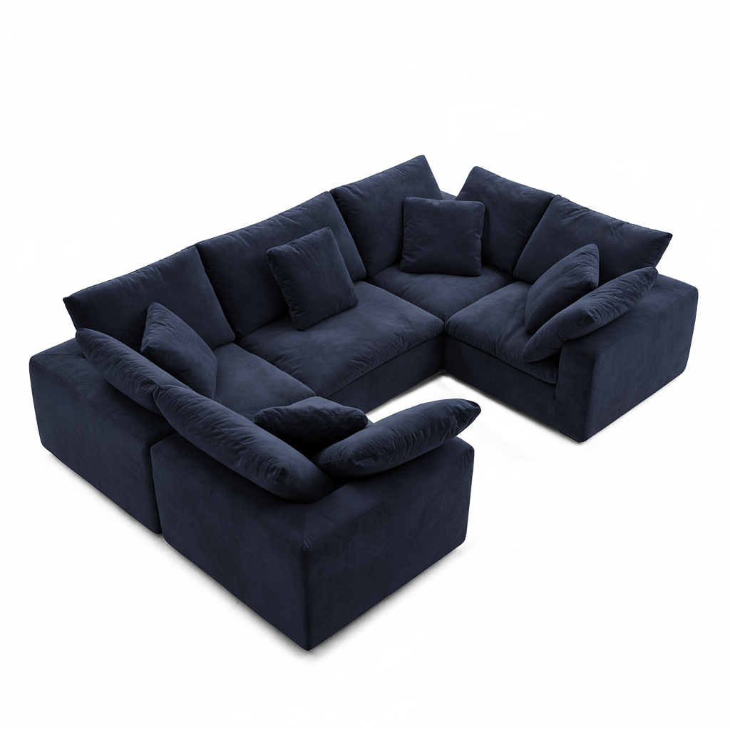 Malibu Cloud U Closed Sectional