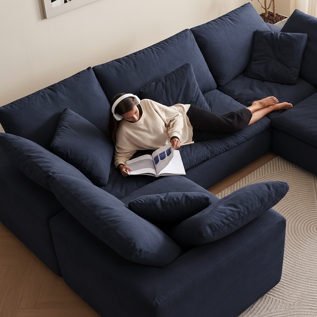 Malibu Cloud U Closed Sectional