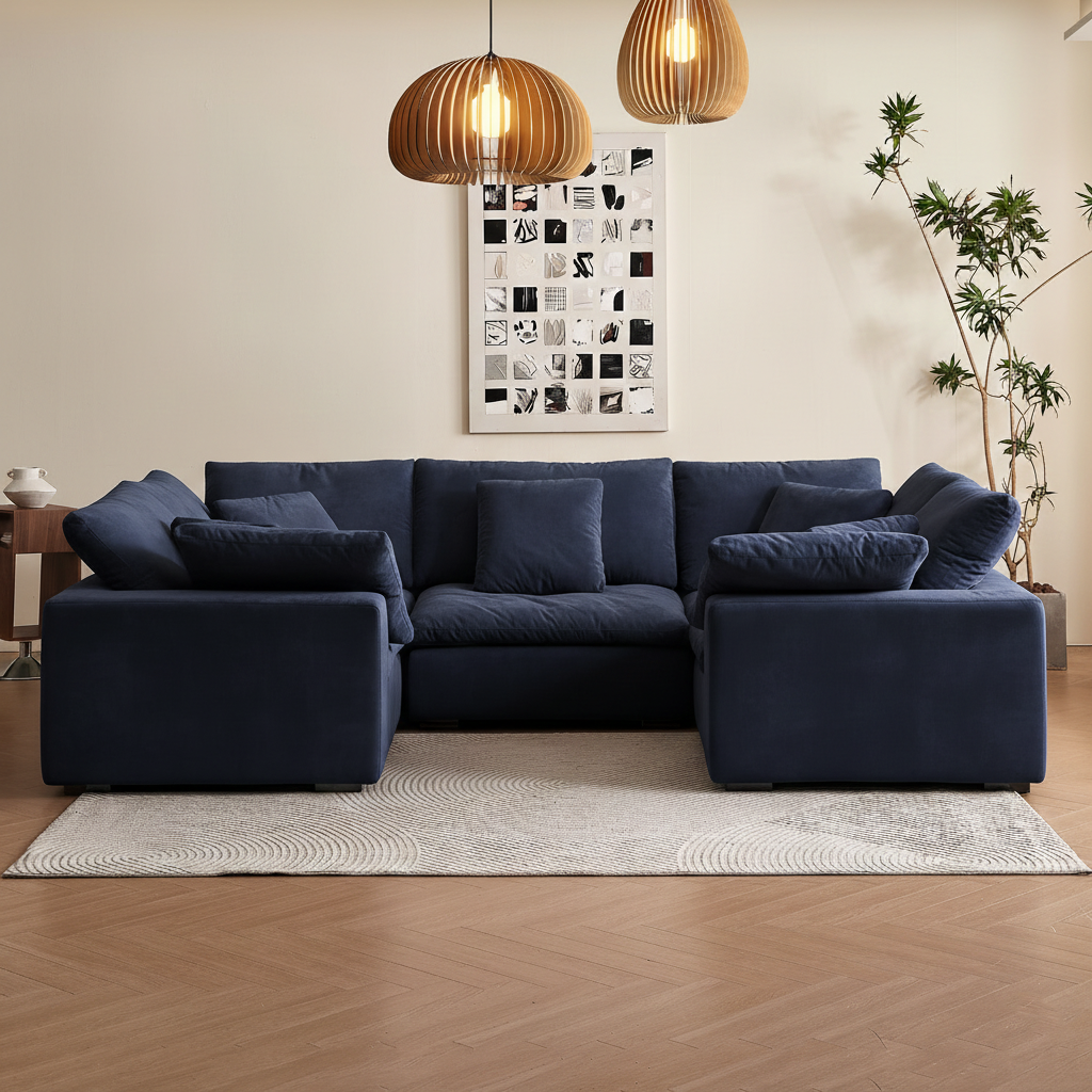 Malibu Cloud U Closed Sectional