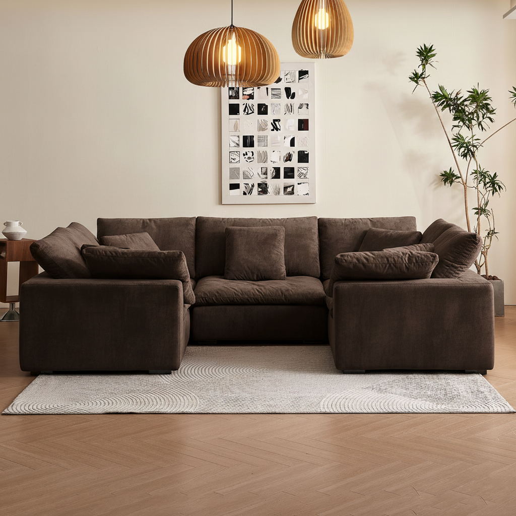 Malibu Cloud U Closed Sectional