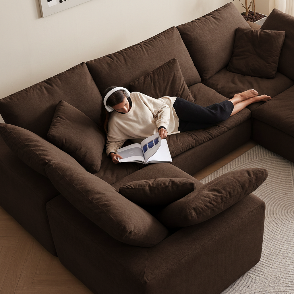 Malibu Cloud U Closed Sectional