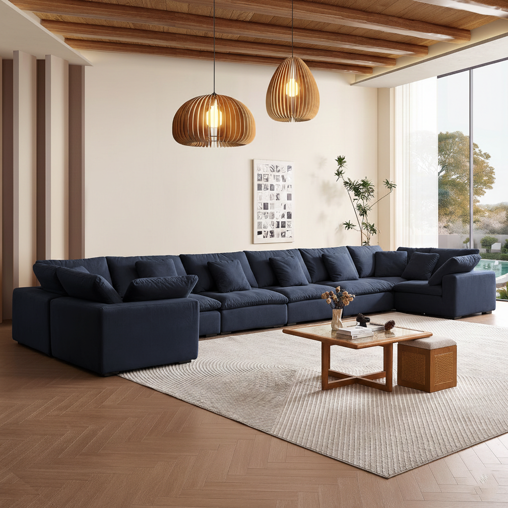 Malibu Cloud U Closed Sectional